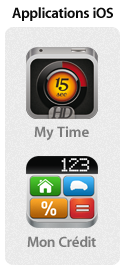 Applications iPad iPhone -> My Time ; Mon Crédit